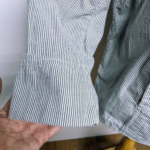 Women's Petite Dockers Coat  Pin Stripe Sz L - Picture 5 of 8